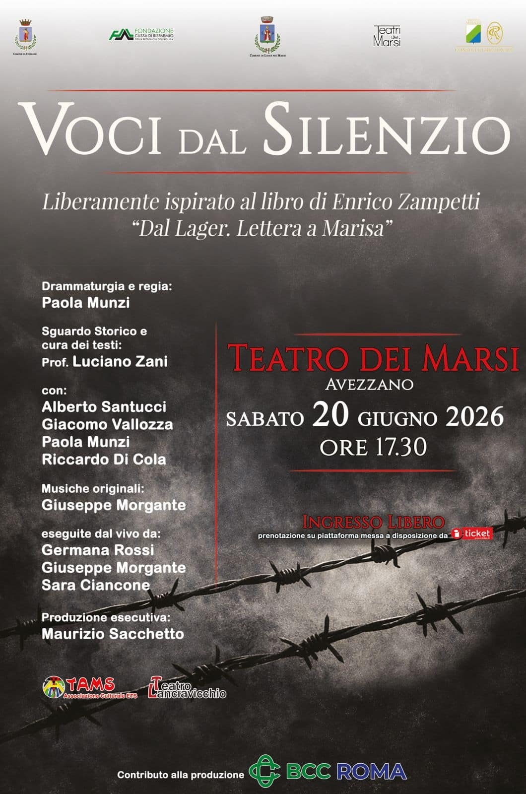 Voci dal Silenzio, il libro di Enrico Zampetti nell’adattamento teatrale di Paola Munzi