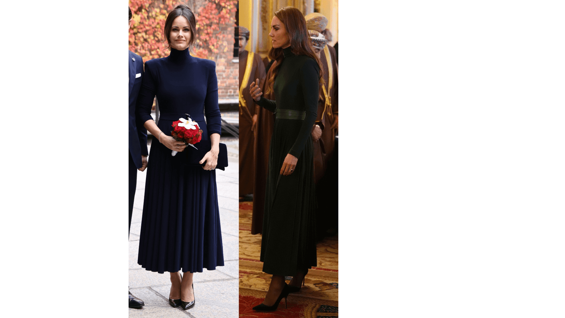 Kate Middleton e Sofia di Svezia, un abito per due principesse