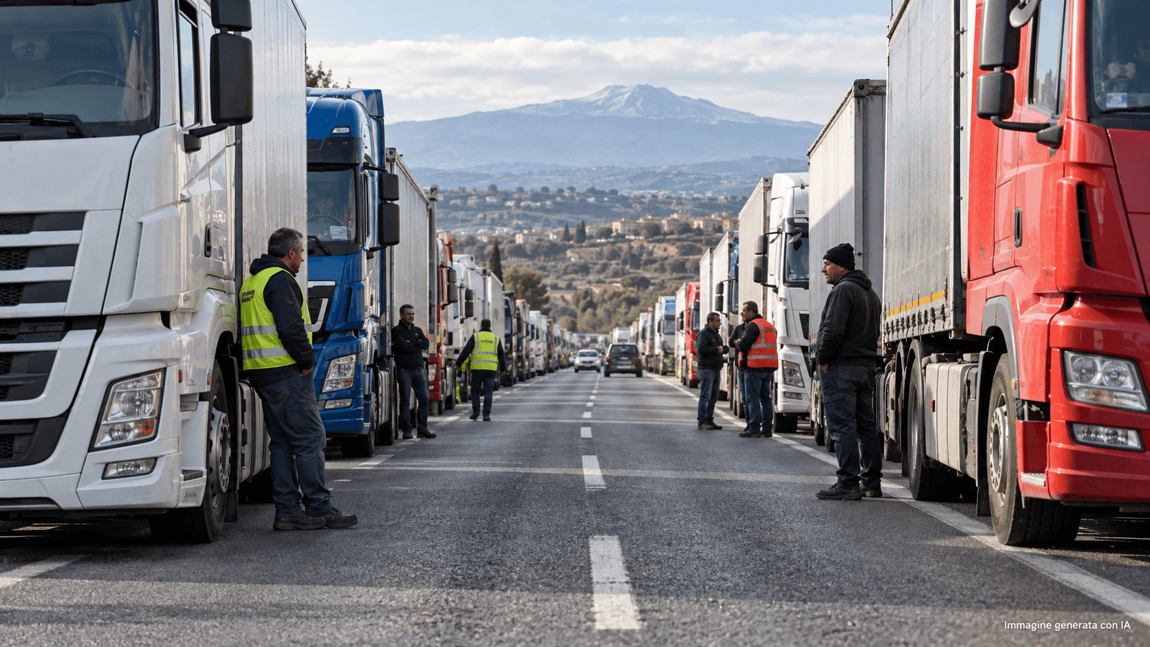 Autotrasportatori in protesta: la Sicilia sospende il blocco dopo l'incontro con Salvini